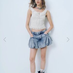 Urban bubble skirt denim blue